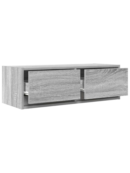 Tv-seinäkaapit 2 kpl harmaa sonoma 80x31x25,5 cm tekninen puu