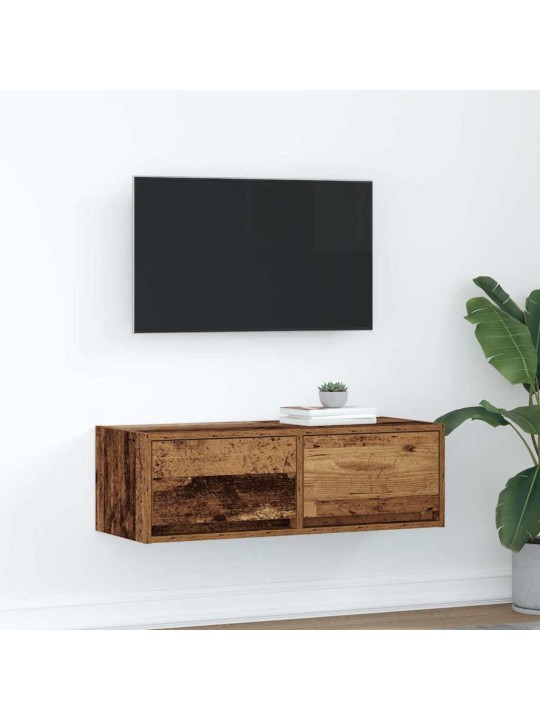 Tv-taso vanha puu 80x31x25,5 cm suunniteltu puu