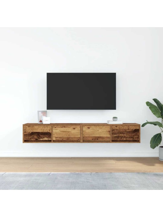 Tv kaapit 2 kpl vanha puu 80x31x25,5 cm suunniteltu puu