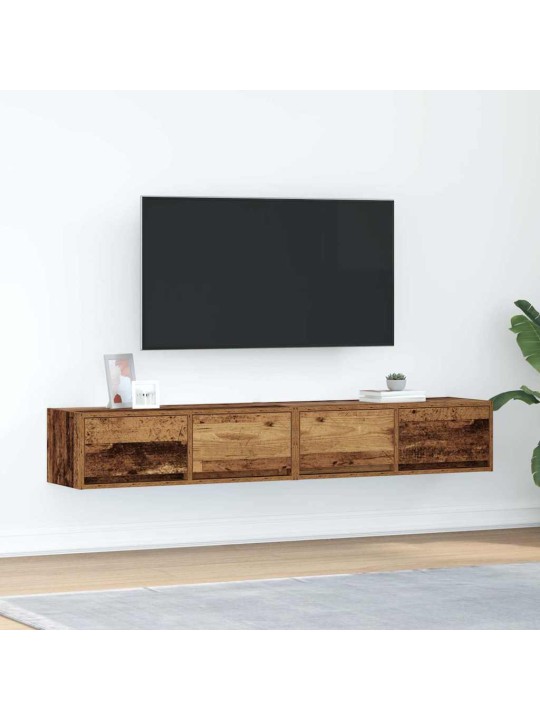 Tv kaapit 2 kpl vanha puu 80x31x25,5 cm suunniteltu puu