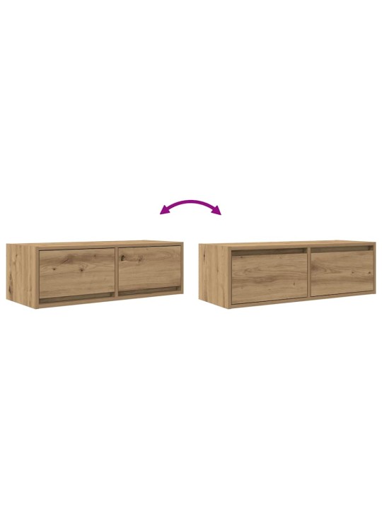 Tv-seinäkaapit 2 kpl 80x31x25,5 cm tekninen puu
