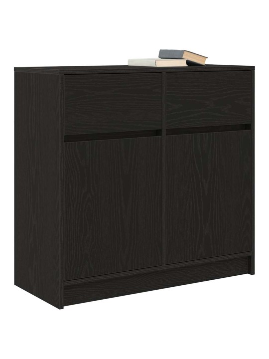 Senkki laatikolla musta tammi 80x34x76 cm tekninen puu