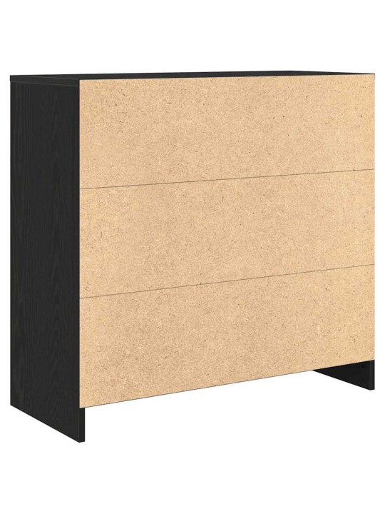 Senkki laatikolla musta tammi 80x34x76 cm tekninen puu