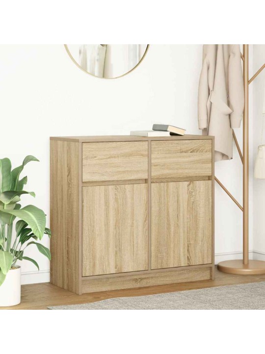 Senkki laatikolla sonoma-tammi 80x34x76 cm tekninen puu