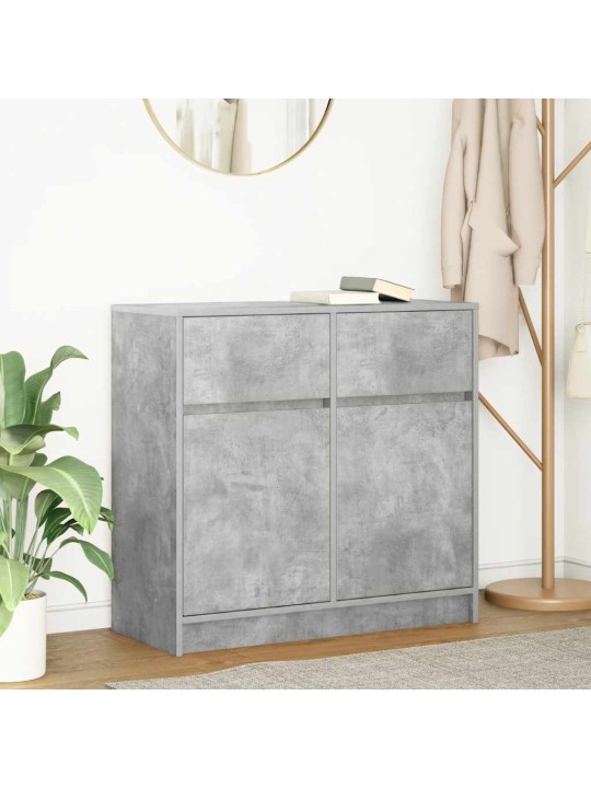 Senkki laatikolla betoninharmaa 80x34x76 cm tekninen puu