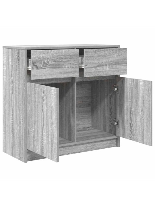 Senkki laatikolla harmaa sonoma 80x34x76 cm tekninen puu