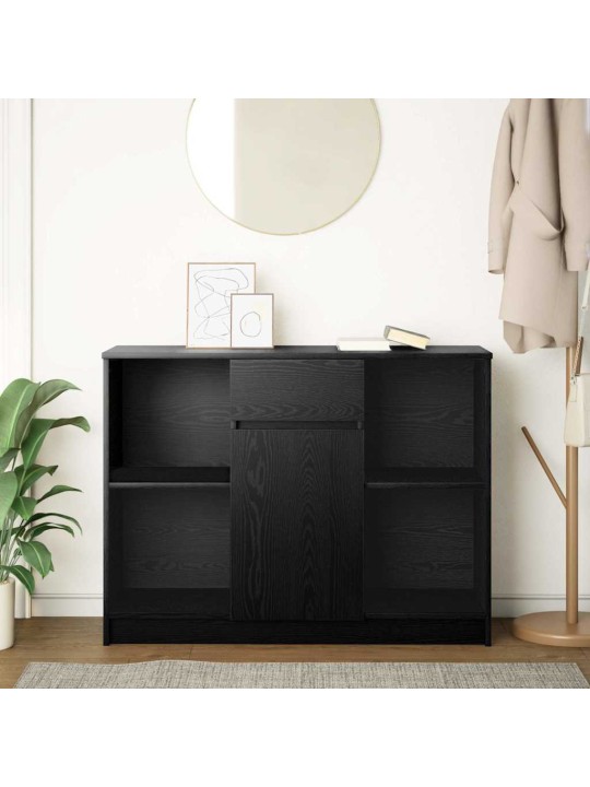 Senkki laatikolla musta tammi 101x35x76 cm tekninen puu