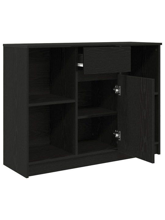 Senkki laatikolla musta tammi 101x35x76 cm tekninen puu