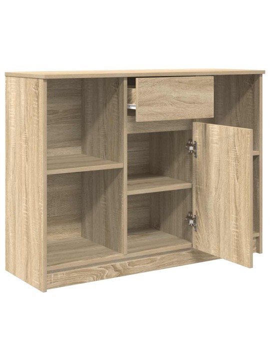 Senkki laatikolla sonoma-tammi 101x35x76 cm tekninen puu