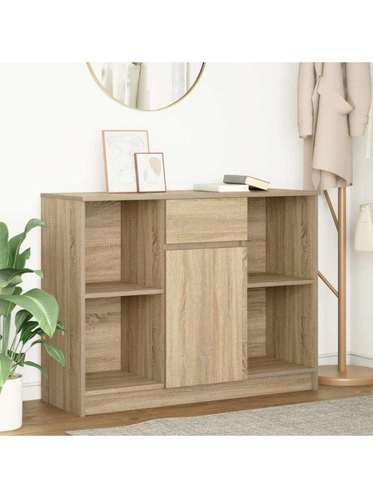 Senkki laatikolla sonoma-tammi 101x35x76 cm tekninen puu