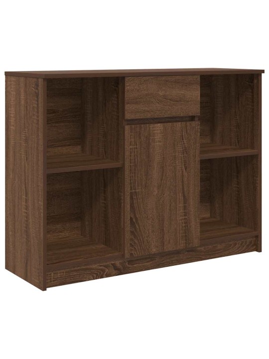 Senkki laatikolla ruskea tammi 101x35x76 cm tekninen puu