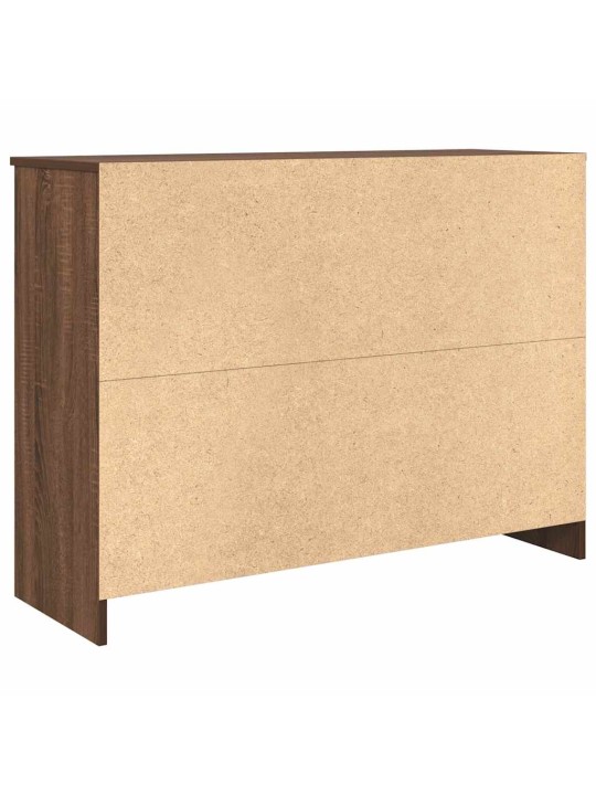 Senkki laatikolla ruskea tammi 101x35x76 cm tekninen puu