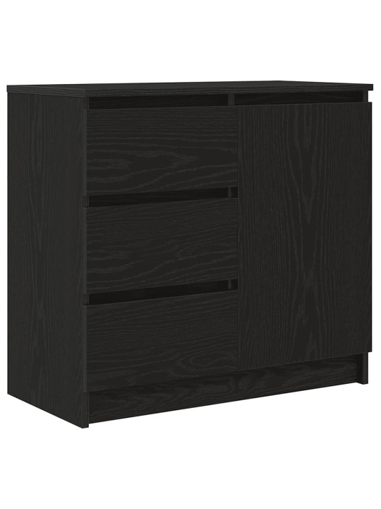 Senkki laatikolla musta tammi 71x35x65 cm tekninen puu