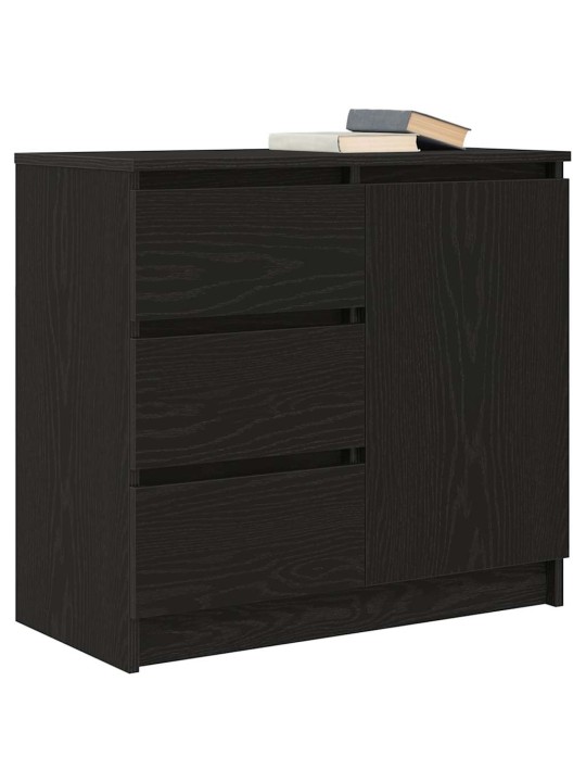 Senkki laatikolla musta tammi 71x35x65 cm tekninen puu