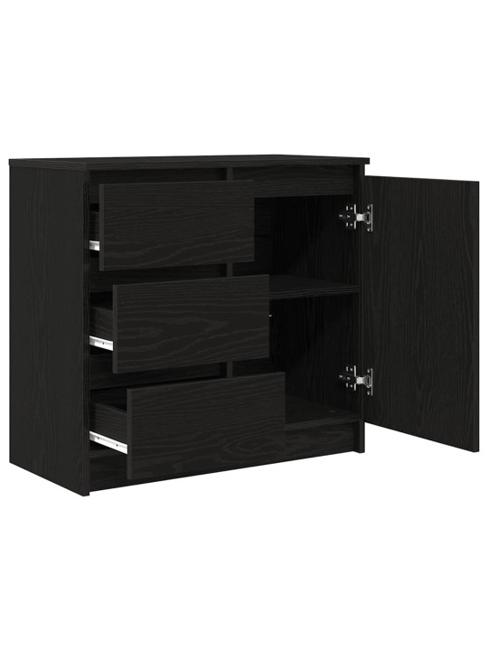 Senkki laatikolla musta tammi 71x35x65 cm tekninen puu