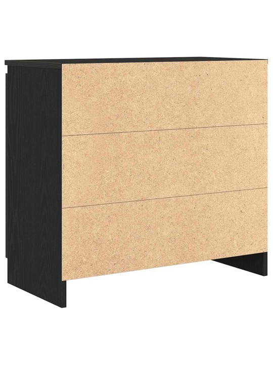 Senkki laatikolla musta tammi 71x35x65 cm tekninen puu