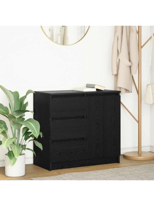 Senkki laatikolla musta tammi 71x35x65 cm tekninen puu
