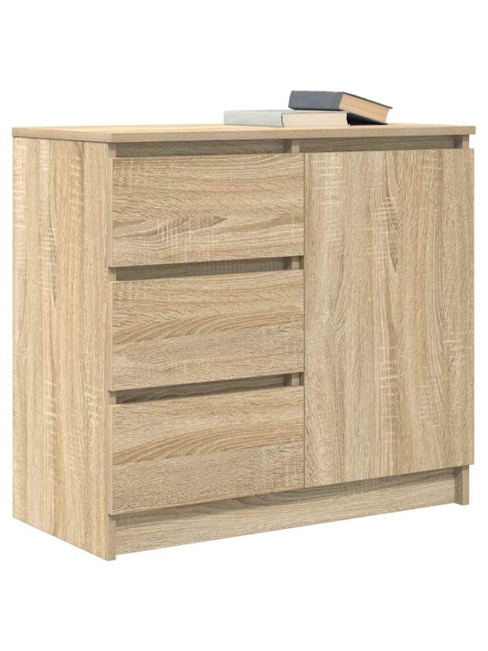Senkki laatikolla sonoma-tammi 71x35x65 cm tekninen puu