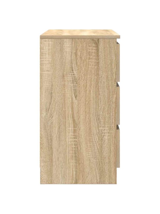 Senkki laatikolla sonoma-tammi 71x35x65 cm tekninen puu