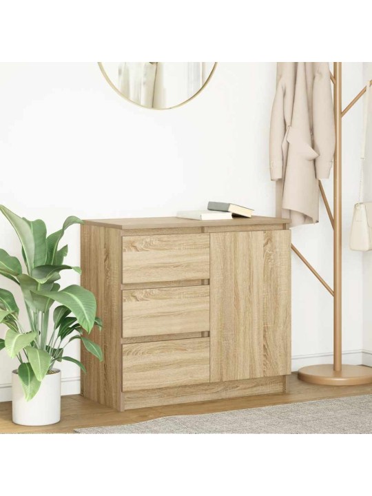 Senkki laatikolla sonoma-tammi 71x35x65 cm tekninen puu