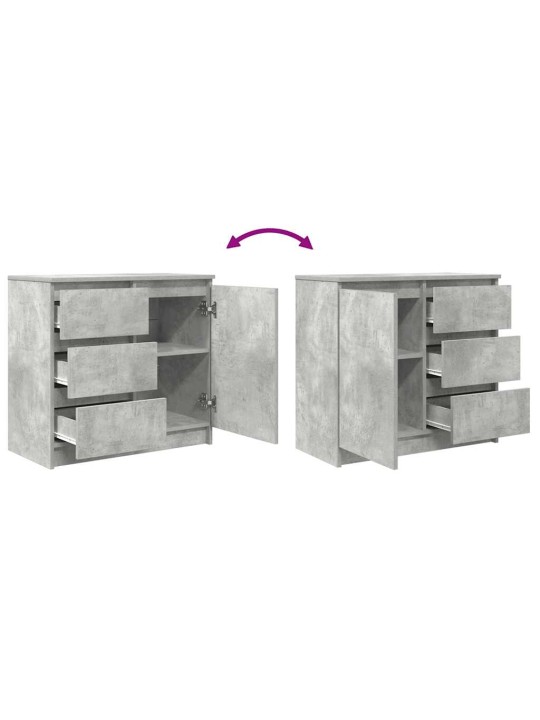 Senkki laatikolla betoninharmaa 71x35x65 cm tekninen puu