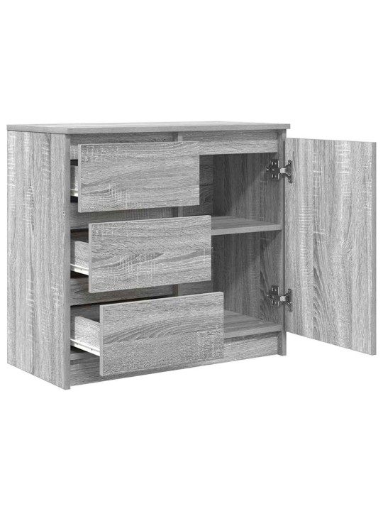 Senkki laatikolla harmaa sonoma 71x35x65 cm tekninen puu
