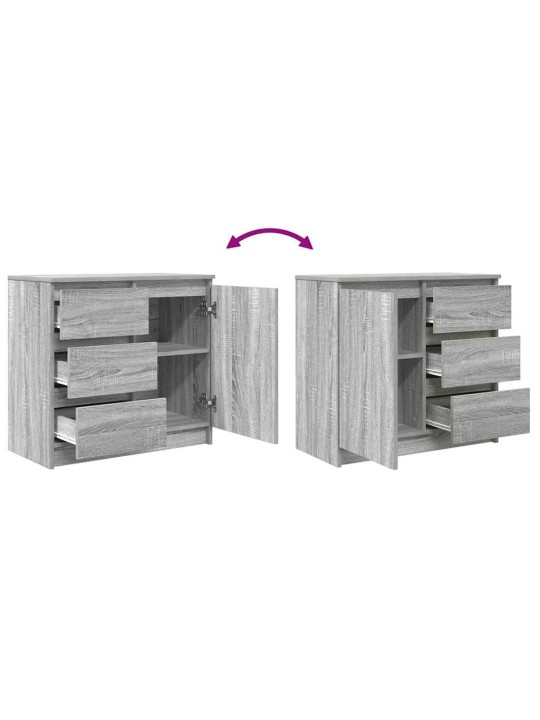 Senkki laatikolla harmaa sonoma 71x35x65 cm tekninen puu