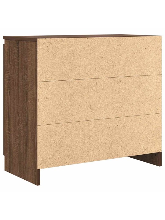 Senkki laatikolla ruskea tammi 71x35x65 cm tekninen puu