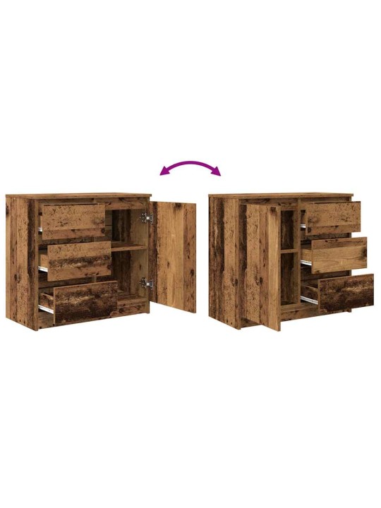 Senkki laatikolla vanha puu 71x35x65 cm tekninen puu