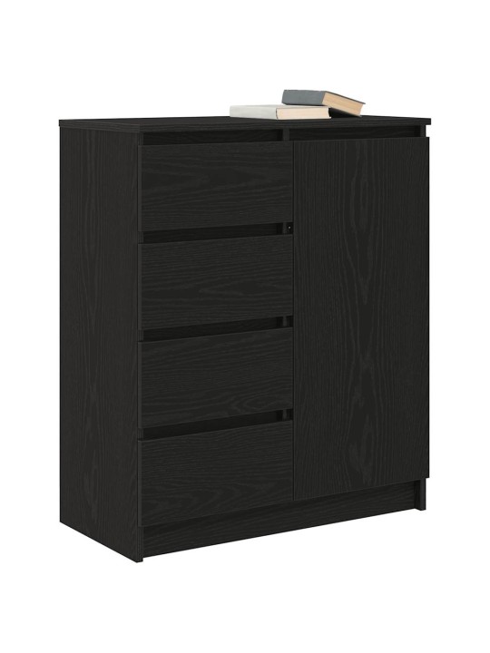 Senkki laatikoilla musta tammi 71x35x84 cm tekninen puu