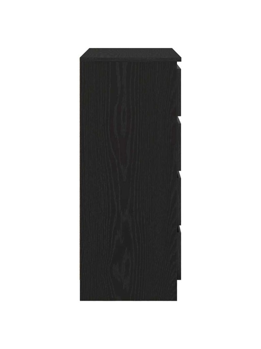 Senkki laatikoilla musta tammi 71x35x84 cm tekninen puu