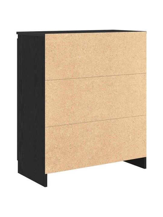 Senkki laatikoilla musta tammi 71x35x84 cm tekninen puu