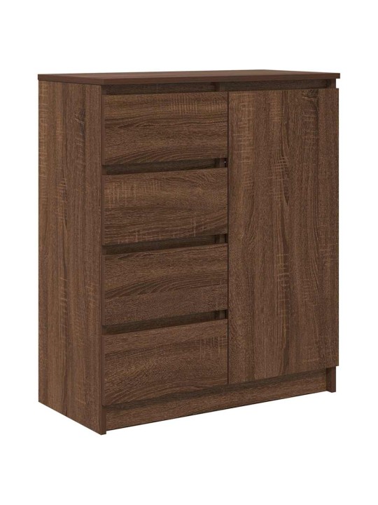 Senkki laatikoilla ruskea tammi 71x35x84 cm tekninen puu
