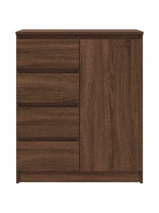 Senkki laatikoilla ruskea tammi 71x35x84 cm tekninen puu