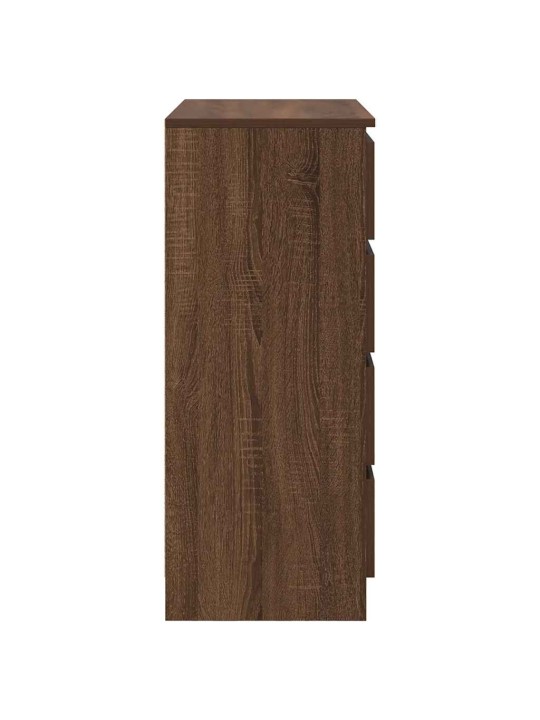 Senkki laatikoilla ruskea tammi 71x35x84 cm tekninen puu