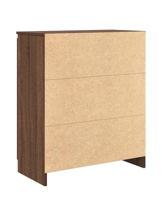 Senkki laatikoilla ruskea tammi 71x35x84 cm tekninen puu