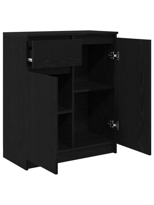 Senkki laatikolla musta tammi 71x35x84 cm tekninen puu