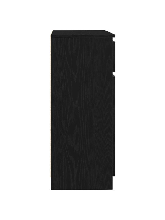 Senkki laatikolla musta tammi 71x35x84 cm tekninen puu