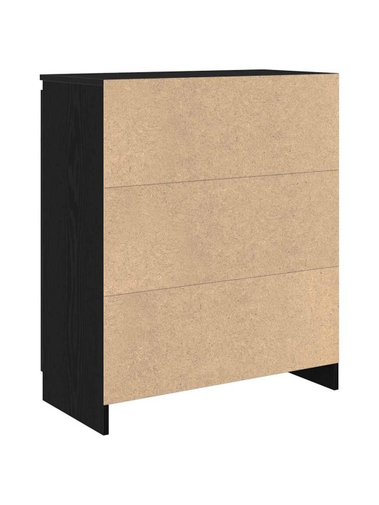 Senkki laatikolla musta tammi 71x35x84 cm tekninen puu