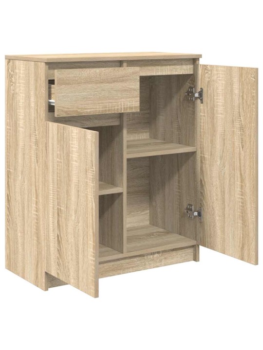 Senkki laatikolla sonoma-tammi 71x35x84 cm tekninen puu