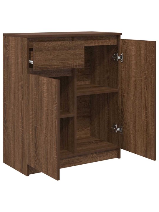 Senkki laatikolla ruskea tammi 71x35x84 cm tekninen puu