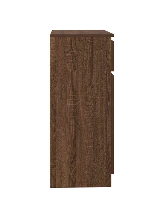 Senkki laatikolla ruskea tammi 71x35x84 cm tekninen puu