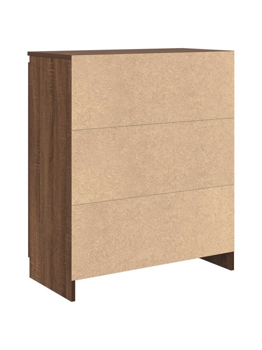 Senkki laatikolla ruskea tammi 71x35x84 cm tekninen puu