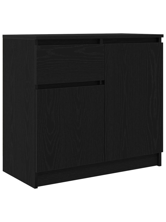 Senkki laatikolla musta tammi 71x35x65 cm tekninen puu