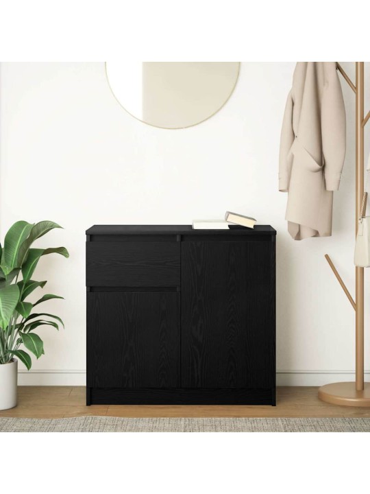 Senkki laatikolla musta tammi 71x35x65 cm tekninen puu