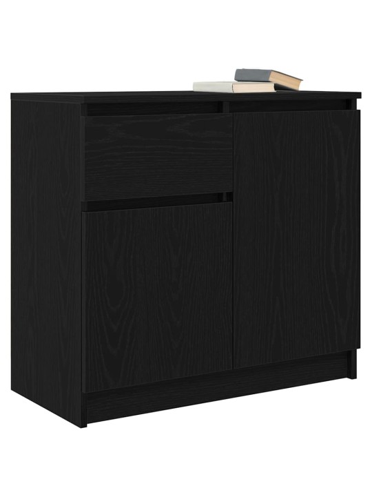 Senkki laatikolla musta tammi 71x35x65 cm tekninen puu