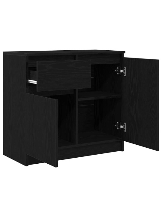 Senkki laatikolla musta tammi 71x35x65 cm tekninen puu