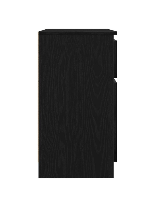 Senkki laatikolla musta tammi 71x35x65 cm tekninen puu
