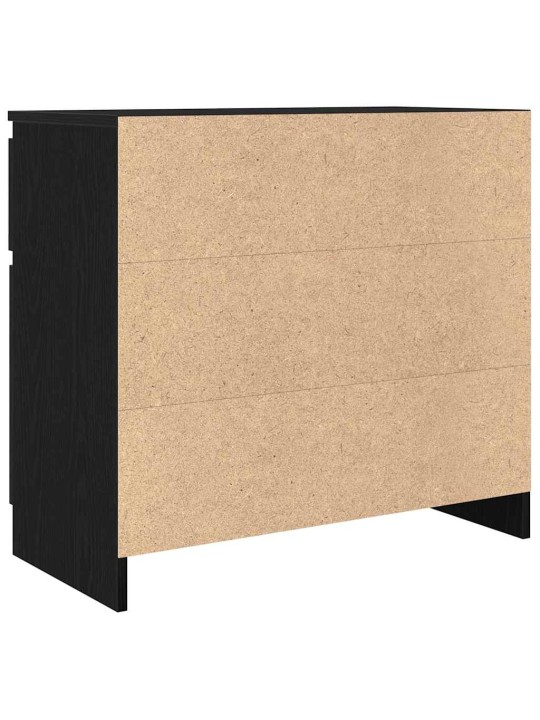 Senkki laatikolla musta tammi 71x35x65 cm tekninen puu