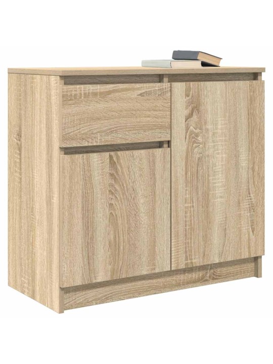 Senkki laatikolla sonoma-tammi 71x35x65 cm tekninen puu